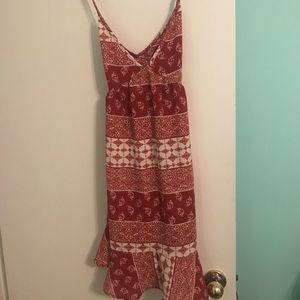 patterned mini dress